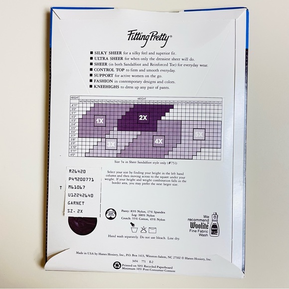 Vintage Pantyhose Hosiery Bundle Hanes + No Nonsense Queensize Knee Highs - Picture 3 of 5